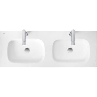 Duravit Sivida umywalka 129x48,5 cm prostokątna meblowa-podwójna biała 2650043200