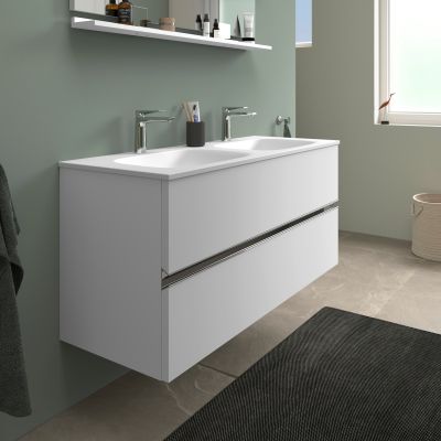 Duravit Sivida umywalka 129x48,5 cm prostokątna meblowa-podwójna biała 2650043200