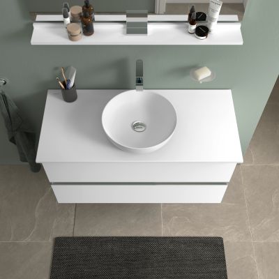 Duravit Sivida umywalka 40x40 cm okrągła nablatowa biała 2660003200