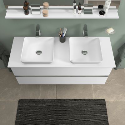 Duravit Sivida umywalka 40x40 cm kwadratowa nablatowa biała 2660013200