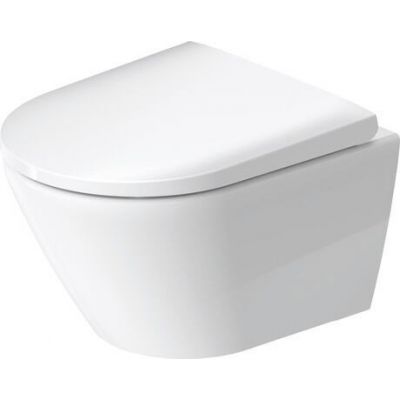 Zestaw Duravit D-Neo Compact miska WC wisząca Rimless WonderGliss z deską wolnoopadającą biała (25880900001, 0021690000)