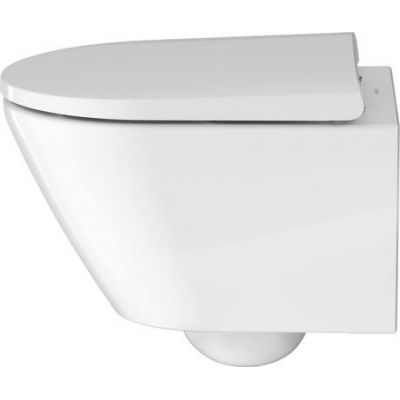 Zestaw Duravit D-Neo Compact miska WC wisząca Rimless WonderGliss z deską wolnoopadającą biała (25880900001, 0021690000)