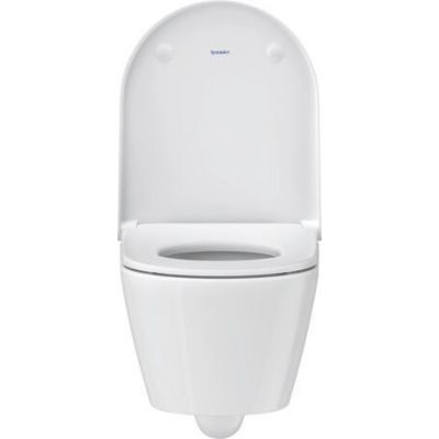 Zestaw Duravit D-Neo Compact miska WC wisząca Rimless WonderGliss z deską wolnoopadającą biała (25880900001, 0021690000)