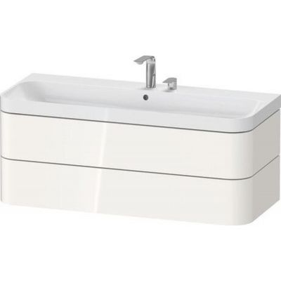 Duravit Happy D.2 Plus umywalka z szafką 117,5 cm wisząca biały połysk HP4349E22220000