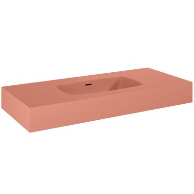 Elita Dimple umywalka 100,8x46 cm ścienna prostokątna terra pink mat 168867