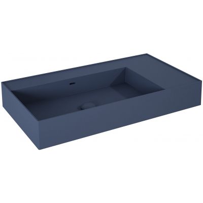 Elita Level umywalka 80,5x45,5 cm prostokątna ścienna lewa navy blue matt RE041461177030