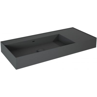 Elita Level umywalka 100,5x45,5 cm prostokątna ścienna lewa antracite matt RE041461186010