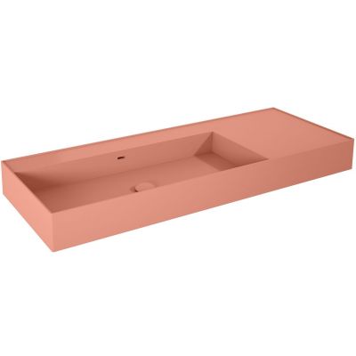 Elita Level umywalka 120,5x45,5 cm prostokątna ścienna lewa terra pink matt RE041461196600