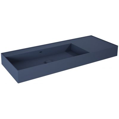 Elita Level umywalka 120,5x45,5 cm prostokątna ścienna lewa navy blue matt RE041461197030