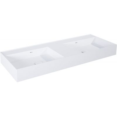 Elita Level umywalka 120,5x45,5 cm prostokątna ścienna podwójna white matt RE041461205290