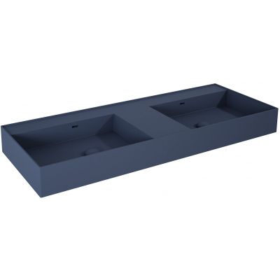 Elita Level umywalka 120,5x45,5 cm prostokątna ścienna podwójna navy blue matt RE041461207030