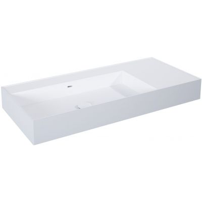 Elita Level umywalka 100,5x45,5 cm prostokątna ścienna lewa white/stone matt RE041461226040