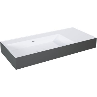 Elita Level umywalka 100,5x45,5 cm prostokątna ścienna white/antracit matt RE041461226180