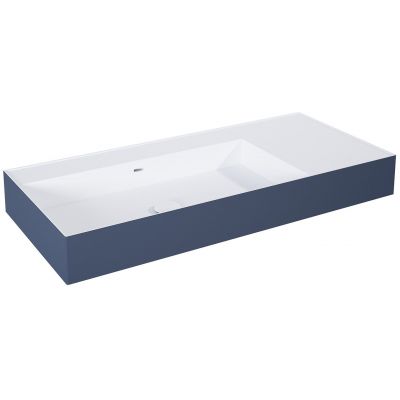 Elita Level umywalka 100,5x45,5 cm prostokątna ścienna lewa white/navy blue mat RE041461226210