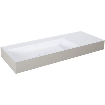 Elita Level umywalka 120,5x45,5 cm prostokątna lewa white/fume matt RE041461236190