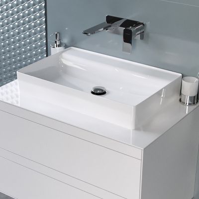 Excellent Rima 2.0 umywalka 60x40 cm nablatowa prostokątna biała CEEX.4902.600.WH