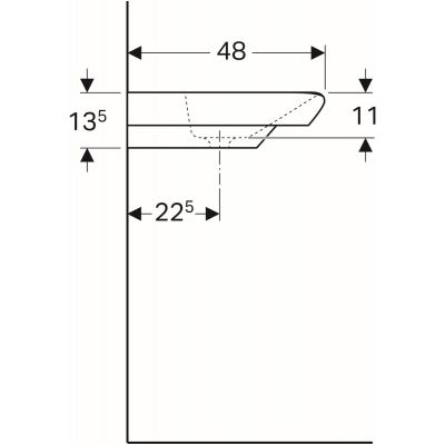 Geberit myDay umywalka 65x48 cm prostokątna biała 125465600
