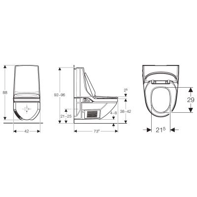 Geberit AquaClean urządzenie WC z funkcją higieny intymnej białe-alpin 8000plus 186.100.11.1