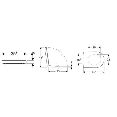 Geberit iCon deska sedesowa wolnoopadająca biała 500.670.01.1