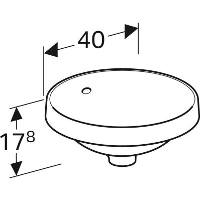 Geberit Variform umywalka 40 cm wpuszczana okrągła biała 500.701.01.2