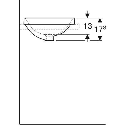 Geberit Variform umywalka 40 cm wpuszczana okrągła biała 500.701.01.2