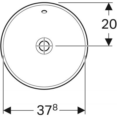 Geberit Variform umywalka 40 cm wpuszczana okrągła biała 500.701.01.2