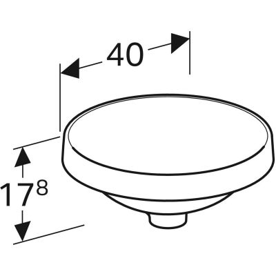Geberit Variform umywalka 40 cm wpuszczana okrągła KeraTect biała 500.702.00.2