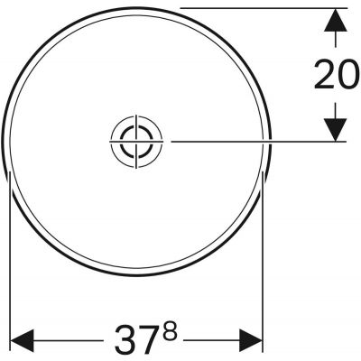 Geberit Variform umywalka 40 cm wpuszczana okrągła KeraTect biała 500.703.00.2