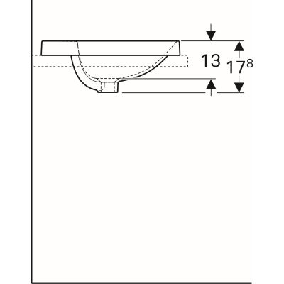 Geberit Variform umywalka 48 cm wpuszczana okrągła KeraTect biała 500.707.00.2