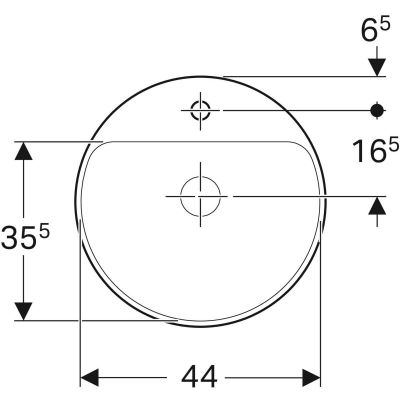 Geberit Variform umywalka 48 cm wpuszczana okrągła KeraTect biała 500.707.00.2