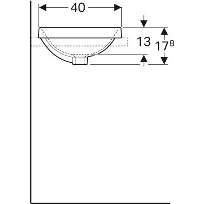 Geberit Variform umywalka 50x40 cm wpuszczana owalna KeraTect biała 500.708.00.2