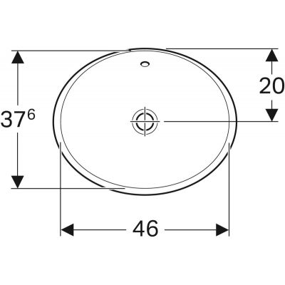 Geberit Variform umywalka 50x40 cm wpuszczana owalna KeraTect biała 500.708.00.2