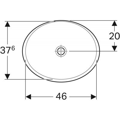 Geberit Variform umywalka 50x40 cm wpuszczana owalna KeraTect biała 500.710.00.2