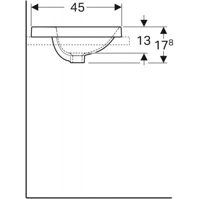 Geberit Variform umywalka 50x45 cm wpuszczana owalna KeraTect biała 500.713.00.2