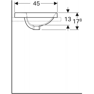 Geberit Variform umywalka 55x45 cm wpuszczana owalna KeraTect biała 500.722.00.2