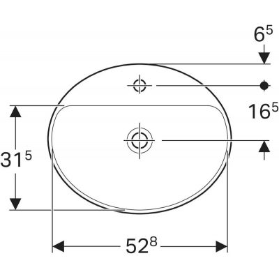 Geberit Variform umywalka 55x45 cm wpuszczana owalna KeraTect biała 500.722.00.2