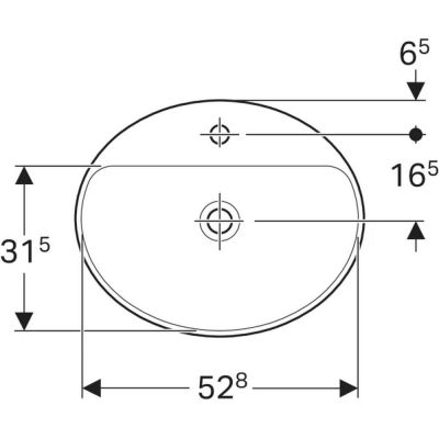 Geberit Variform umywalka 55x45 cm wpuszczana owalna biała 500.722.01.2