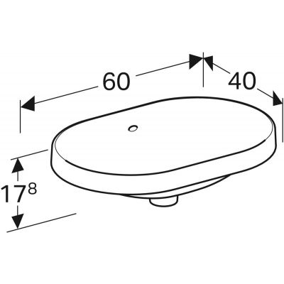 Geberit Variform umywalka 60x40 cm wpuszczana owalna KeraTect biała 500.728.00.2