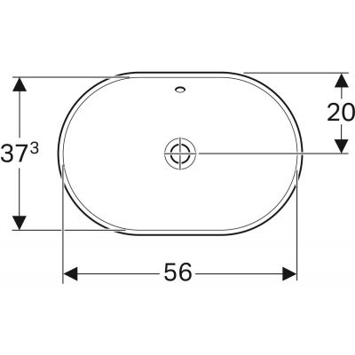 Geberit Variform umywalka 60x40 cm wpuszczana owalna KeraTect biała 500.728.00.2