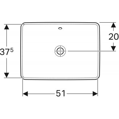 Geberit Variform umywalka 55x40 cm wpuszczana prostokątna KeraTect biała 500.736.00.2