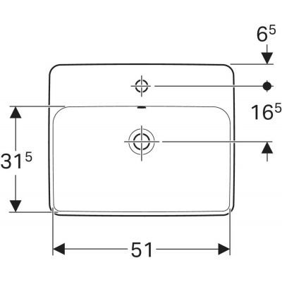 Geberit Variform umywalka 55x45 cm wpuszczana prostokątna KeraTect biała 500.740.00.2