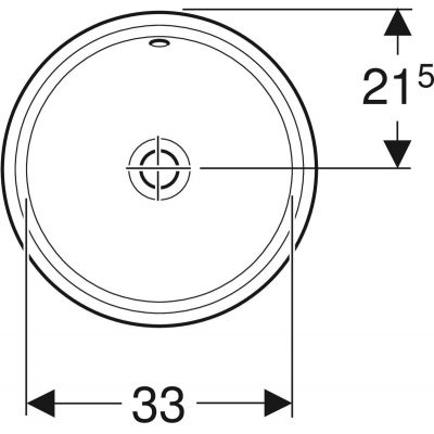 Geberit Variform umywalka 33 cm podblatowa okrągła KeraTect biała 500.745.00.2