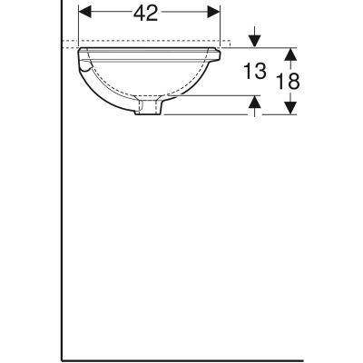 Geberit Variform umywalka 42x33 cm podblatowa owalna KeraTect biała 500.750.00.2