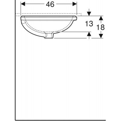 Geberit Variform umywalka 50x40 cm podblatowa owalna KeraTect biała 500.752.00.2