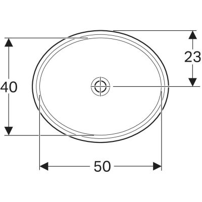 Geberit Variform umywalka 50x40 cm podblatowa owalna KeraTect biała 500.755.00.2