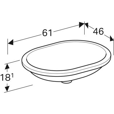 Geberit Variform umywalka 55x40 cm podblatowa owalna KeraTect biała 500.759.00.2