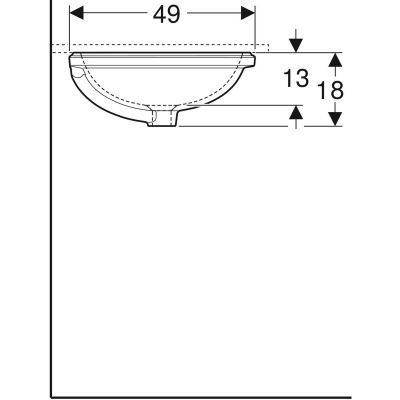 Geberit Variform umywalka 55x40 cm podblatowa owalna KeraTect biała 500.759.00.2