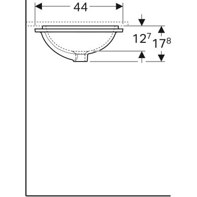 Geberit Variform umywalka 45x35 cm podblatowa prostokątna KeraTect biała 500.763.00.2