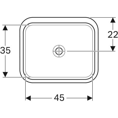 Geberit Variform umywalka 45x35 cm podblatowa prostokątna KeraTect biała 500.763.00.2