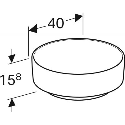 Geberit Variform umywalka 40 cm nablatowa okrągła KeraTect biała 500.768.00.2